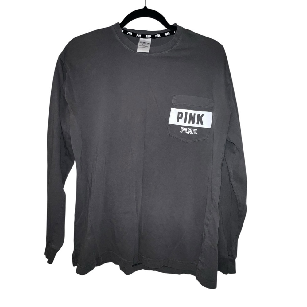 PINK Victoria's Secret Gray Long Sleeve Shirt